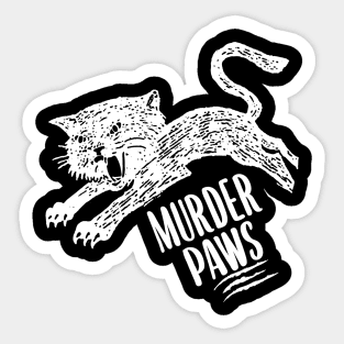 MURDER PAWS Sticker